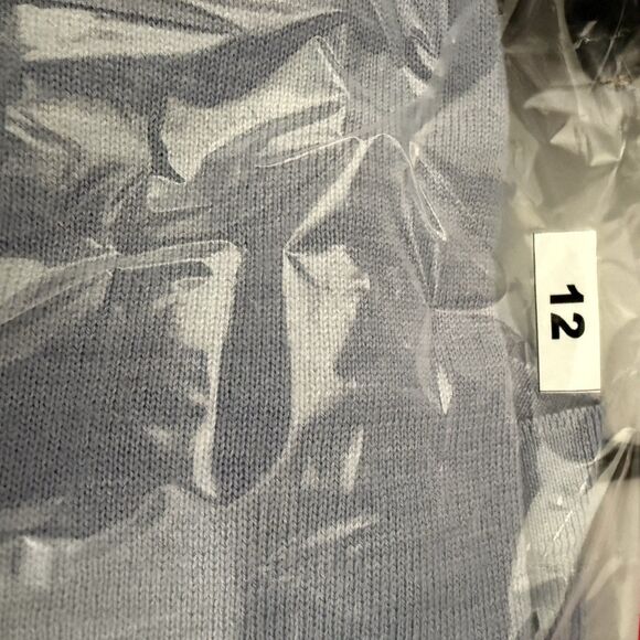 EILEEN FISHER Merino Wool Tunic Sweater Medium Light Blue Womens V-Neck - Picture 7 of 7